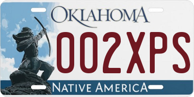 OK license plate 002XPS