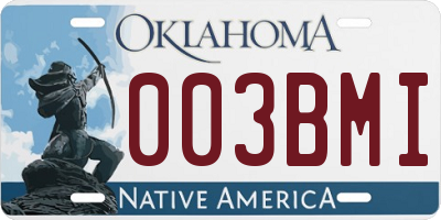 OK license plate 003BMI