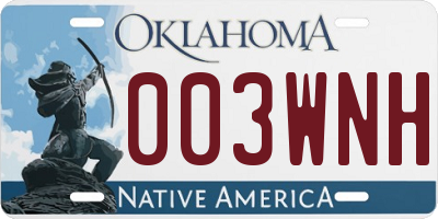 OK license plate 003WNH