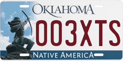 OK license plate 003XTS