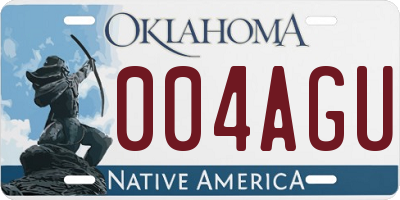 OK license plate 004AGU