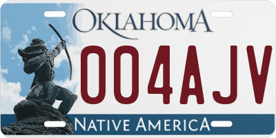 OK license plate 004AJV