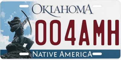 OK license plate 004AMH