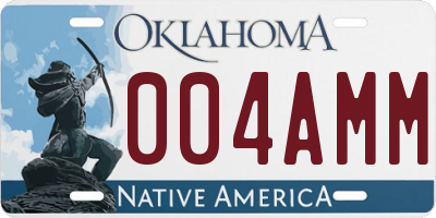 OK license plate 004AMM
