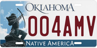 OK license plate 004AMV