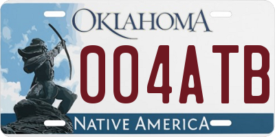 OK license plate 004ATB