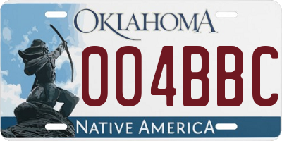 OK license plate 004BBC