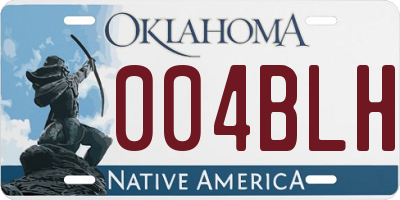 OK license plate 004BLH