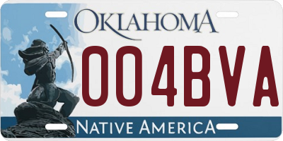 OK license plate 004BVA