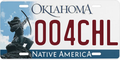 OK license plate 004CHL