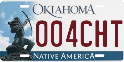 OK license plate 004CHT