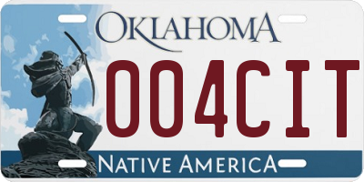 OK license plate 004CIT