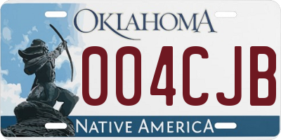 OK license plate 004CJB