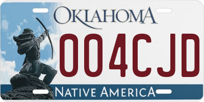 OK license plate 004CJD