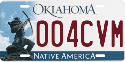 OK license plate 004CVM
