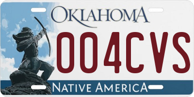 OK license plate 004CVS