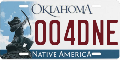 OK license plate 004DNE