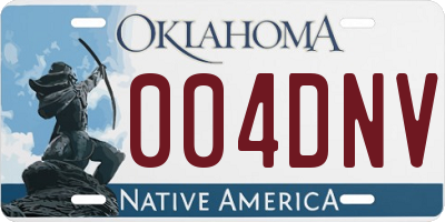 OK license plate 004DNV