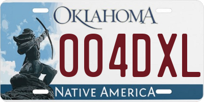 OK license plate 004DXL