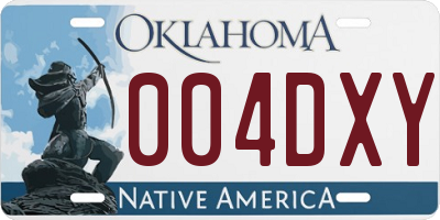 OK license plate 004DXY