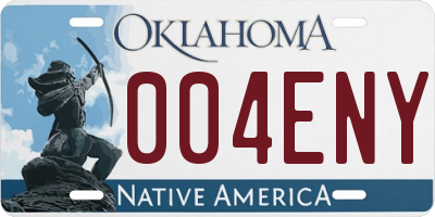 OK license plate 004ENY