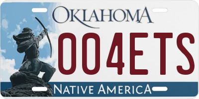 OK license plate 004ETS