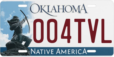 OK license plate 004TVL