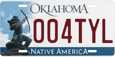 OK license plate 004TYL