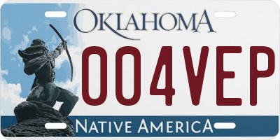 OK license plate 004VEP