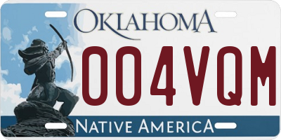 OK license plate 004VQM