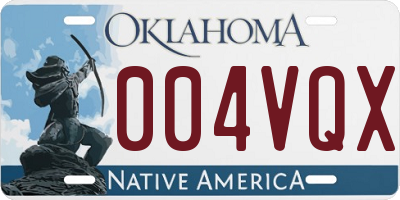 OK license plate 004VQX