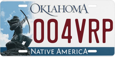 OK license plate 004VRP