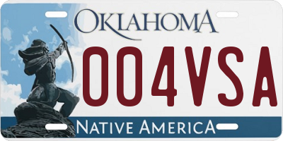 OK license plate 004VSA
