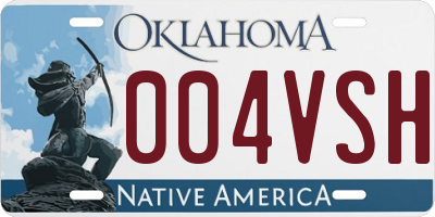 OK license plate 004VSH