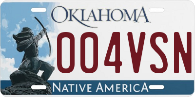 OK license plate 004VSN