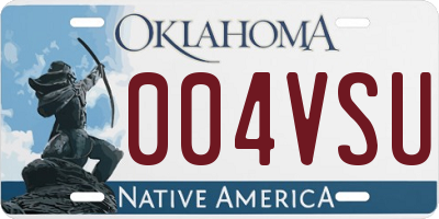OK license plate 004VSU