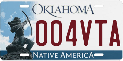OK license plate 004VTA