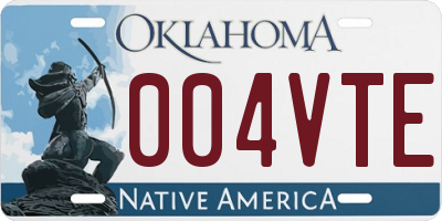 OK license plate 004VTE