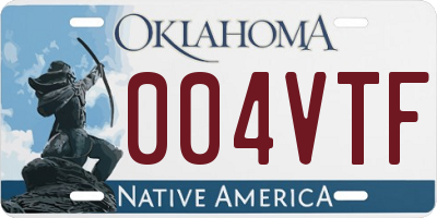 OK license plate 004VTF