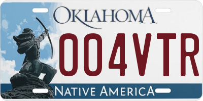 OK license plate 004VTR