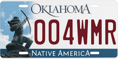 OK license plate 004WMR