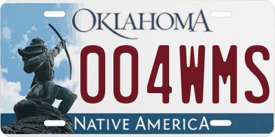 OK license plate 004WMS
