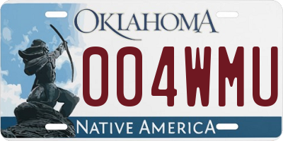 OK license plate 004WMU