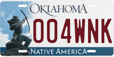 OK license plate 004WNK