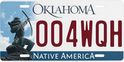 OK license plate 004WQH