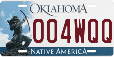 OK license plate 004WQQ