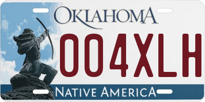 OK license plate 004XLH