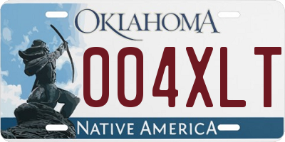 OK license plate 004XLT