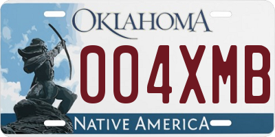 OK license plate 004XMB