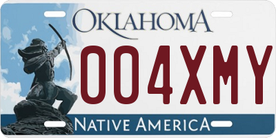 OK license plate 004XMY